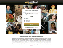 Tablet Screenshot of edmsocialnetwork.com